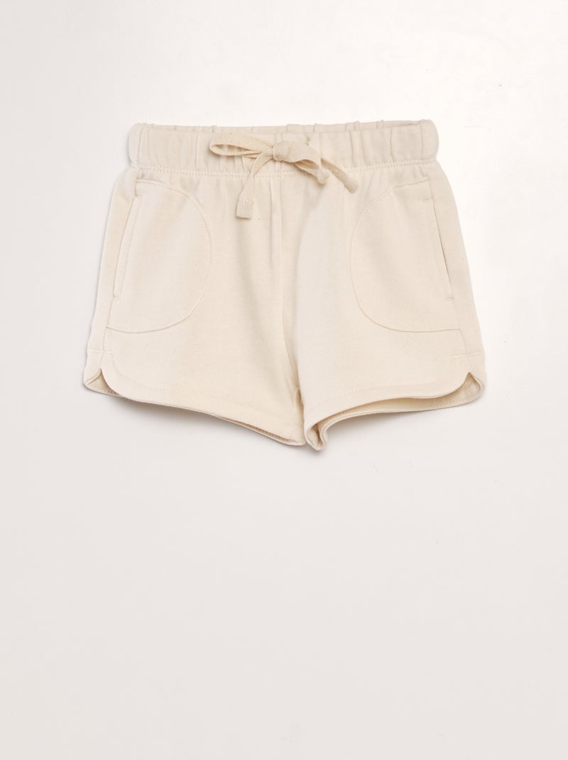 Short van french terry WIT - Kiabi