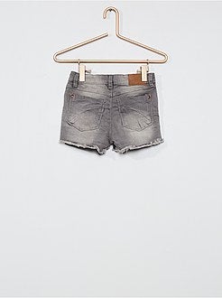 Short van gerafeld stretchdenim - Kiabi