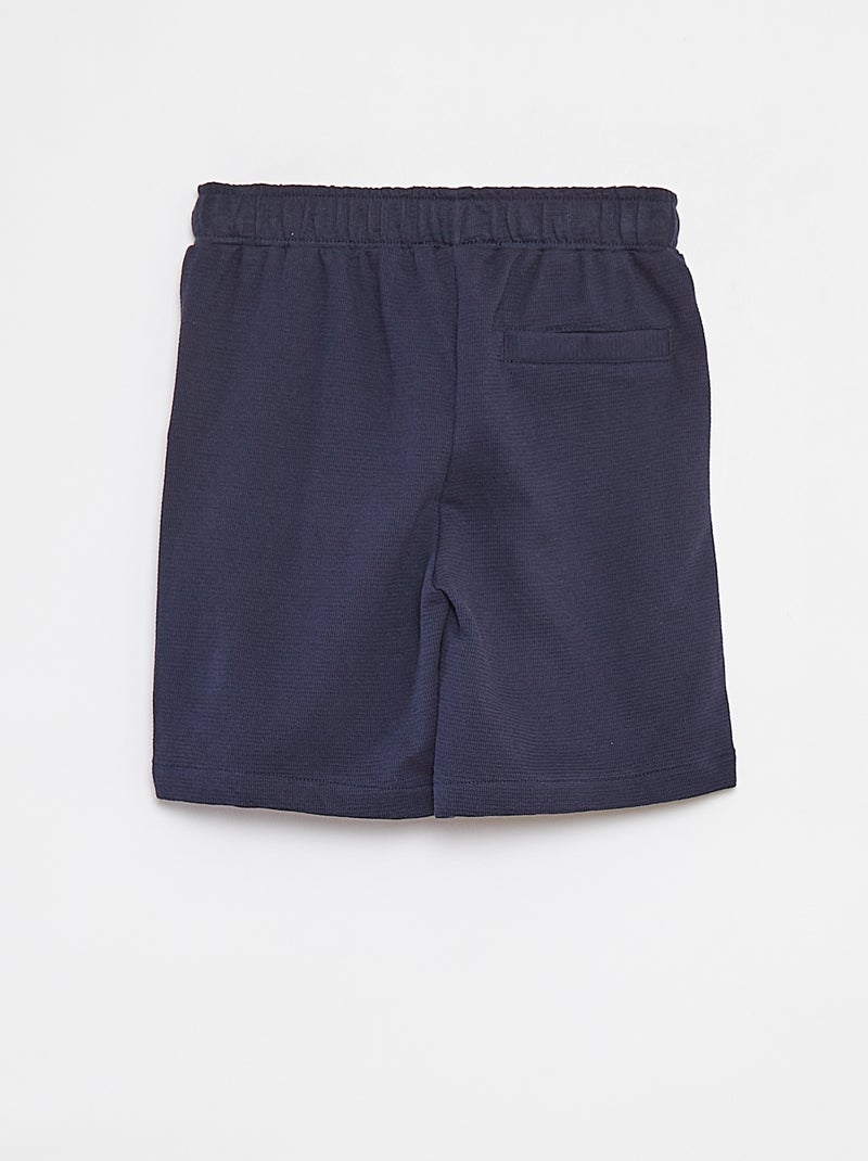 Short van getextureerde stof met 2 zakken Blauw - Kiabi