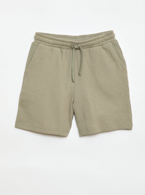 Short van gewafelde stof - Kiabi