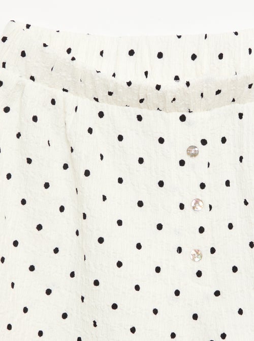 Short van gewafelde stof - Kiabi