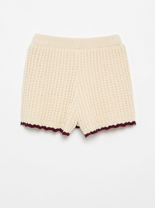 Short van haakwerk met geborduurde details - Kiabi