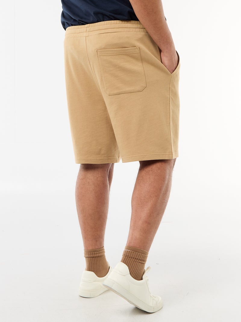 Short van joggingstof Biege - Kiabi
