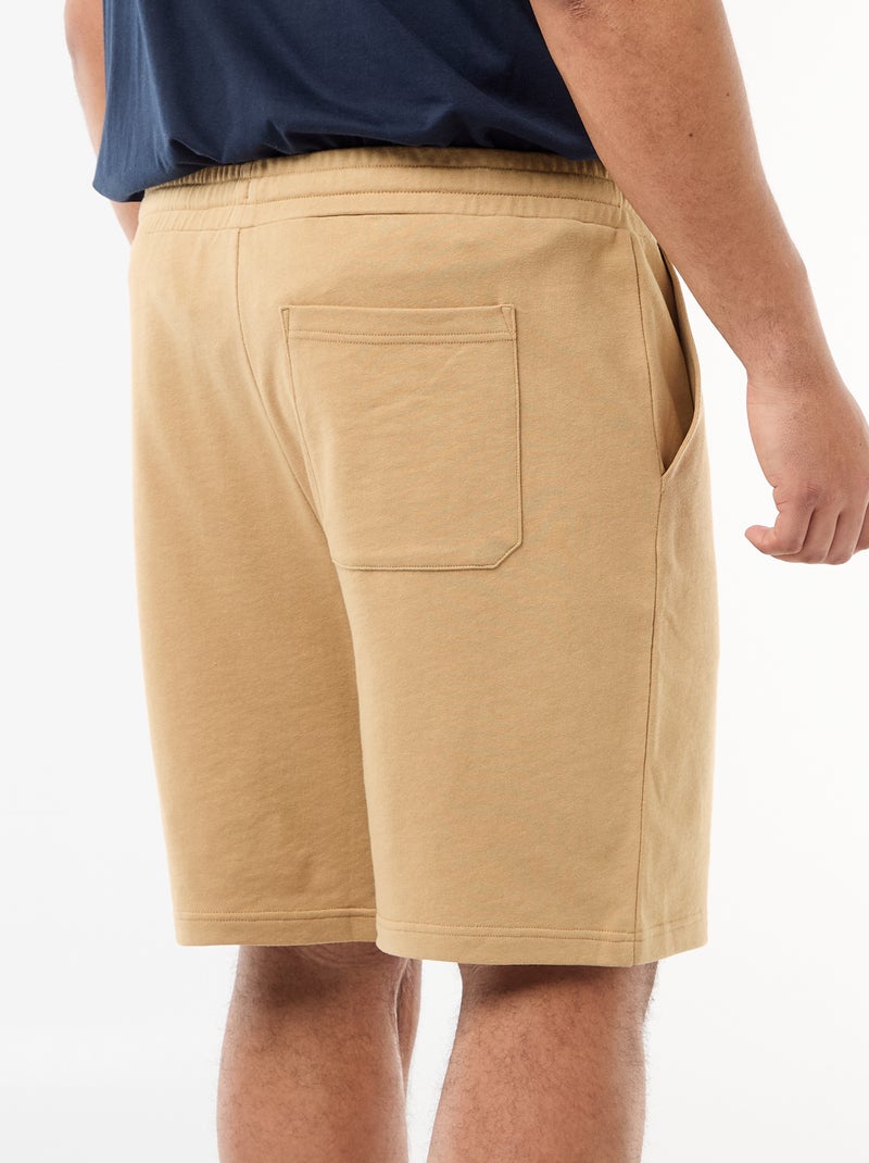 Short van joggingstof Biege - Kiabi