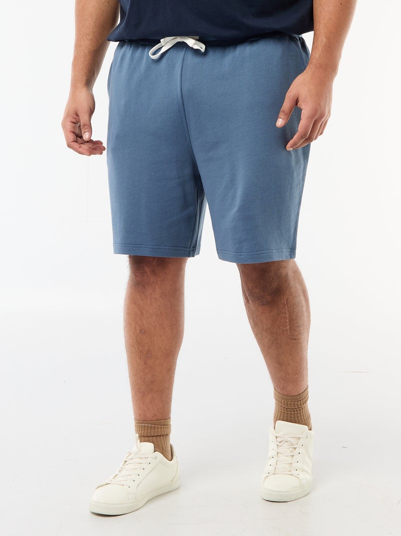 Short van joggingstof Blauw - Kiabi