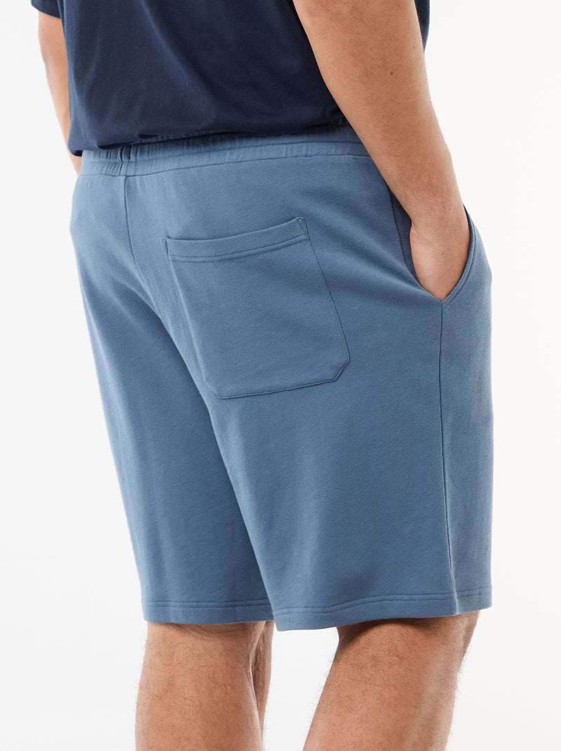 Short van joggingstof Blauw - Kiabi
