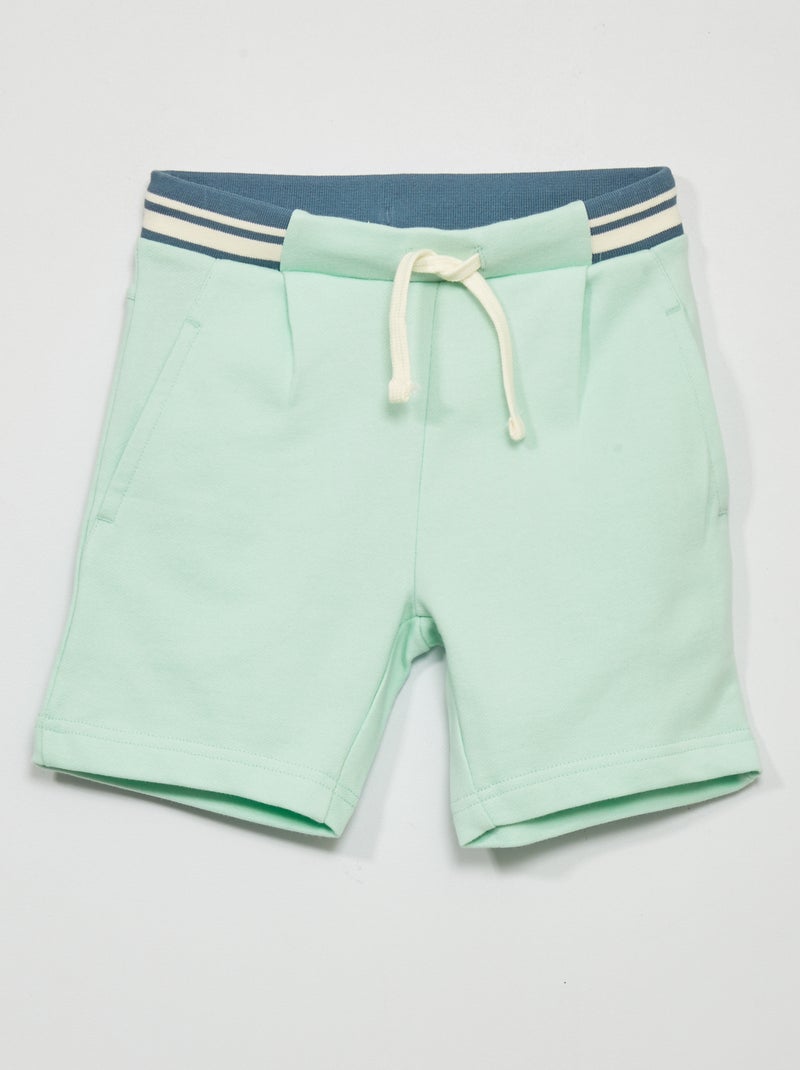 Short van joggingstof GROEN - Kiabi
