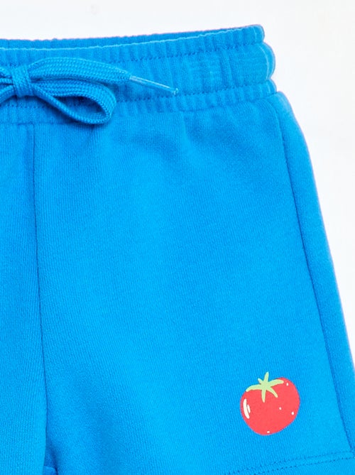 Short van joggingstof met motief - Kiabi