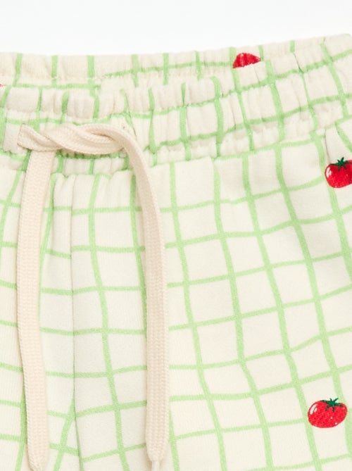 Short van joggingstof met motief - Kiabi