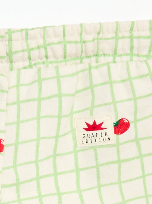 Short van joggingstof met motief - Kiabi