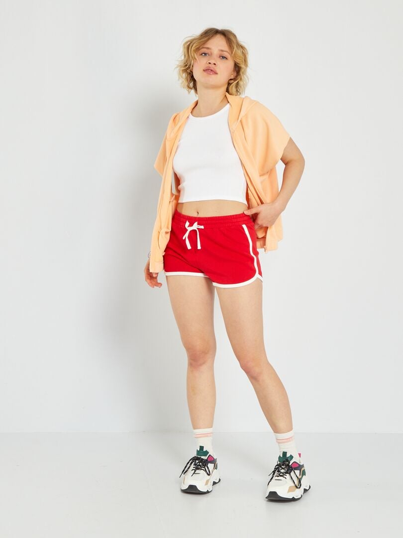 vans shorts womens red