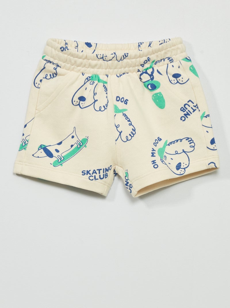 Short van joggingstof WIT - Kiabi