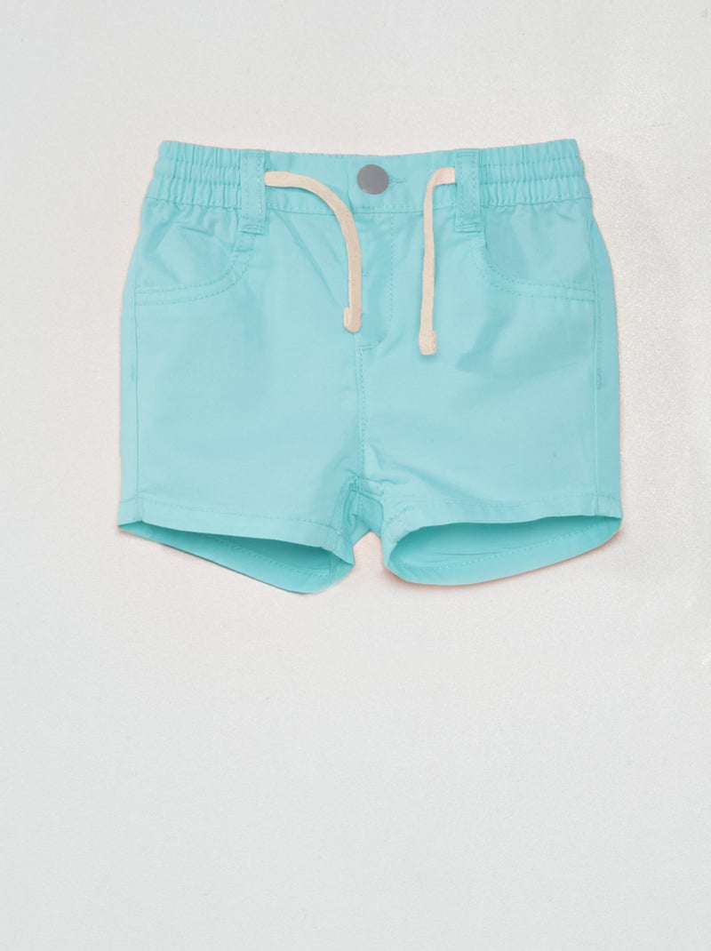 Short van katoenen twill BLAUW - Kiabi