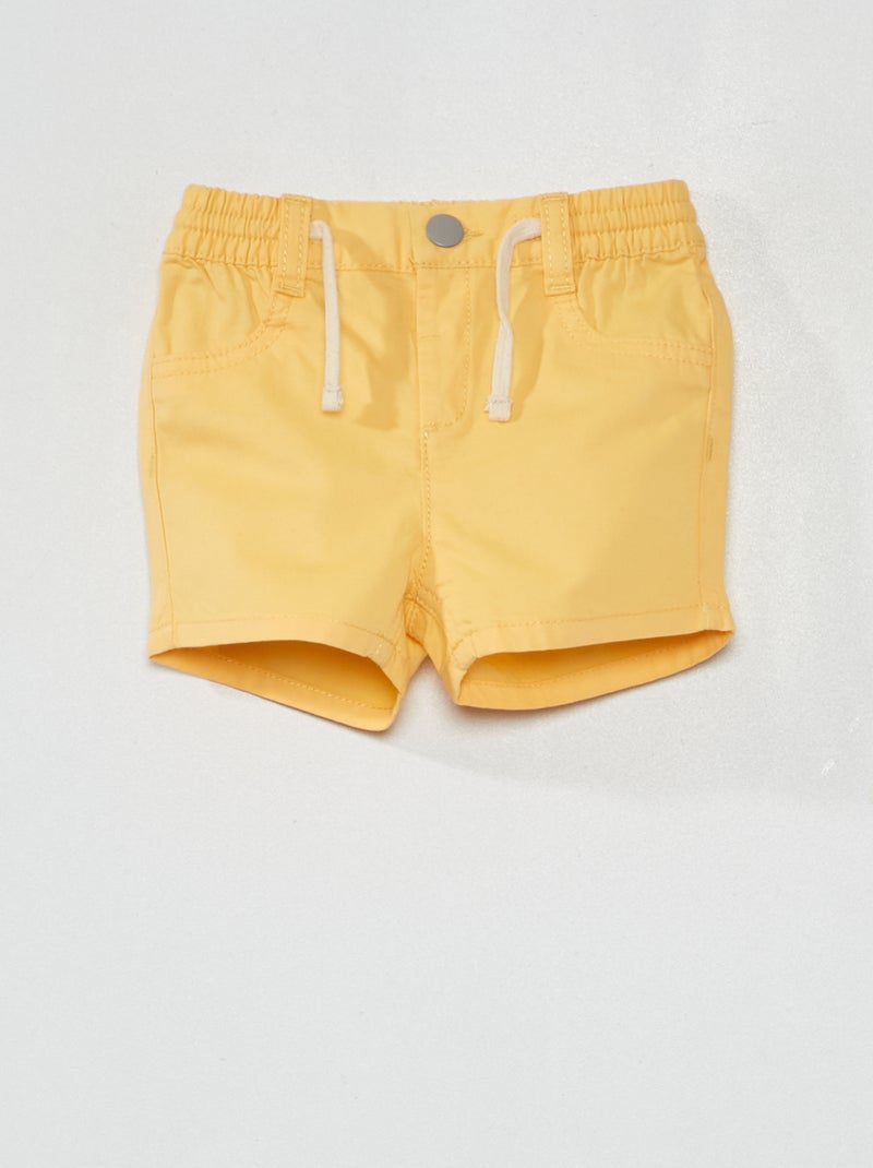 Short van katoenen twill GEEL - Kiabi