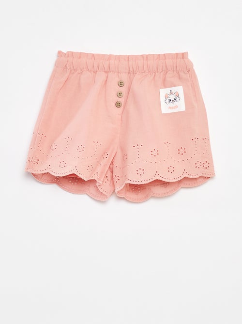 Short van katoenen voile met broderie anglaise 'Disney' - Kiabi