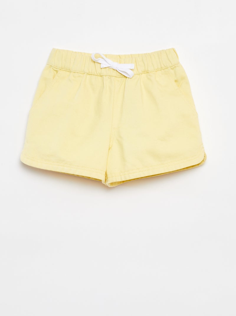 Short van keperstof met elastische tailleband Geel - Kiabi
