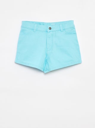 Short van keperstof met verstelbare taille