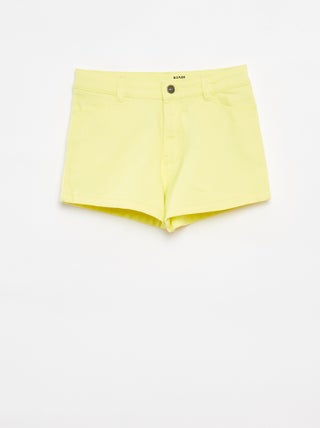 Short van keperstof met verstelbare taille
