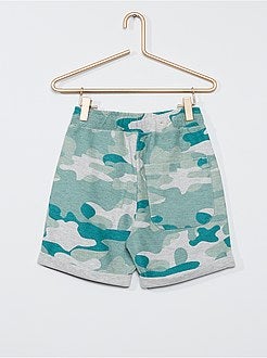 Short van licht molton met print - Kiabi