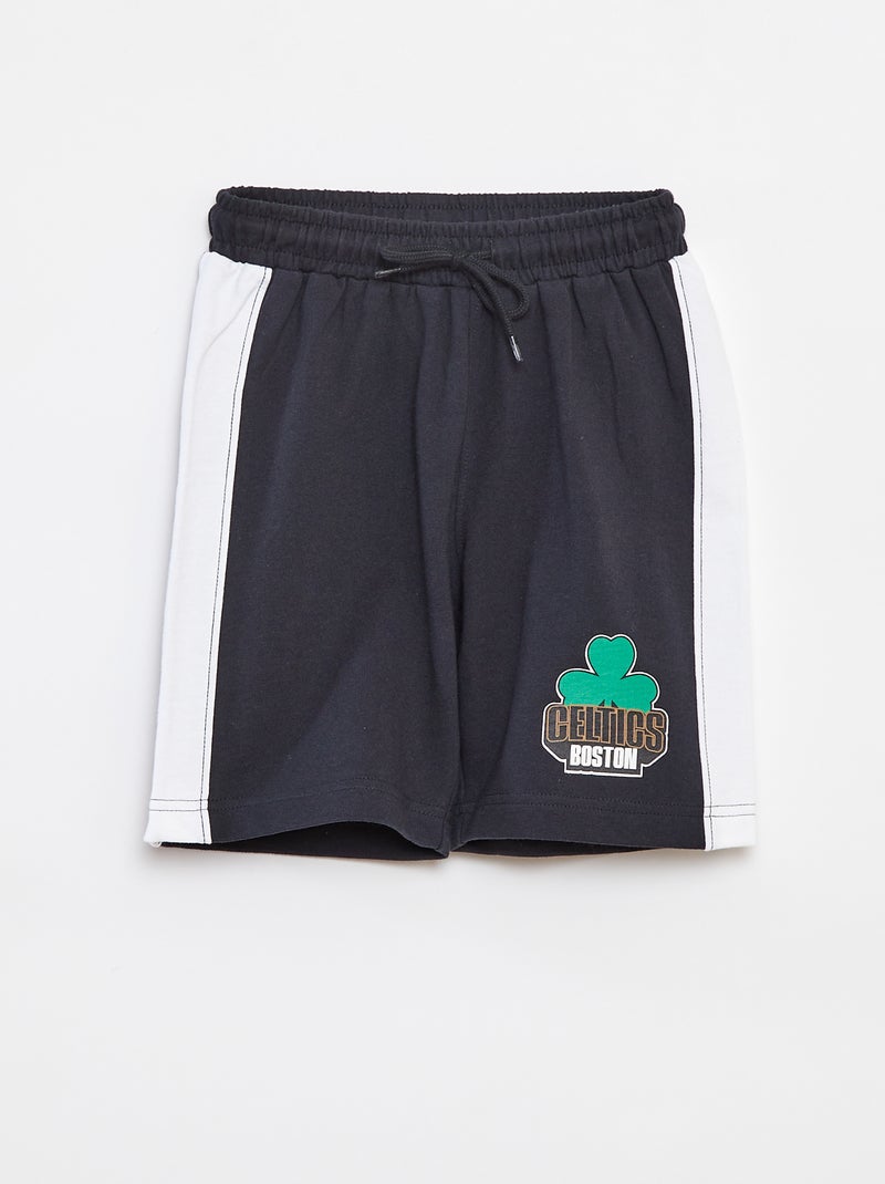 Short van lichte joggingstof 'Boston Celtics' 'NBA' ZWART - Kiabi