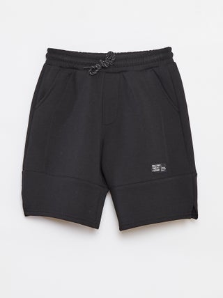 Short van lichte joggingstof in sneakerstijl