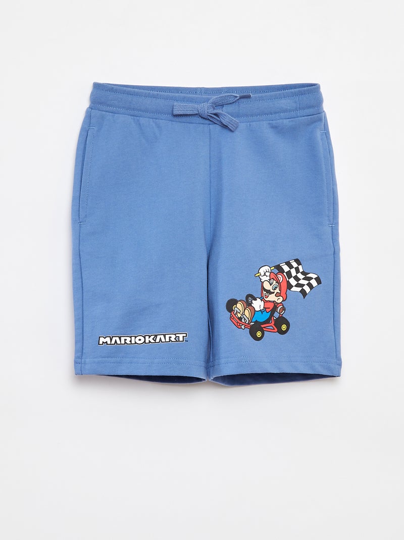 Short van lichte joggingstof 'Mario Kart' 'Nintendo' BLAUW - Kiabi