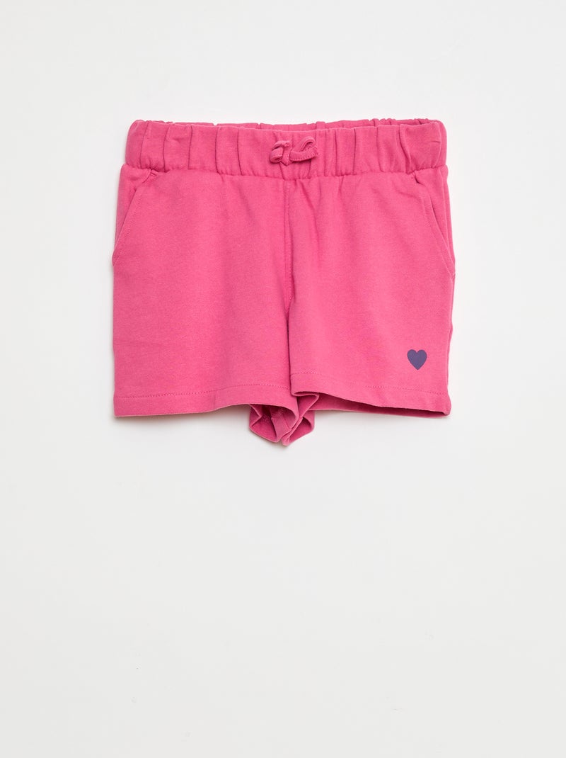 Short van lichte joggingstof Rose - Kiabi