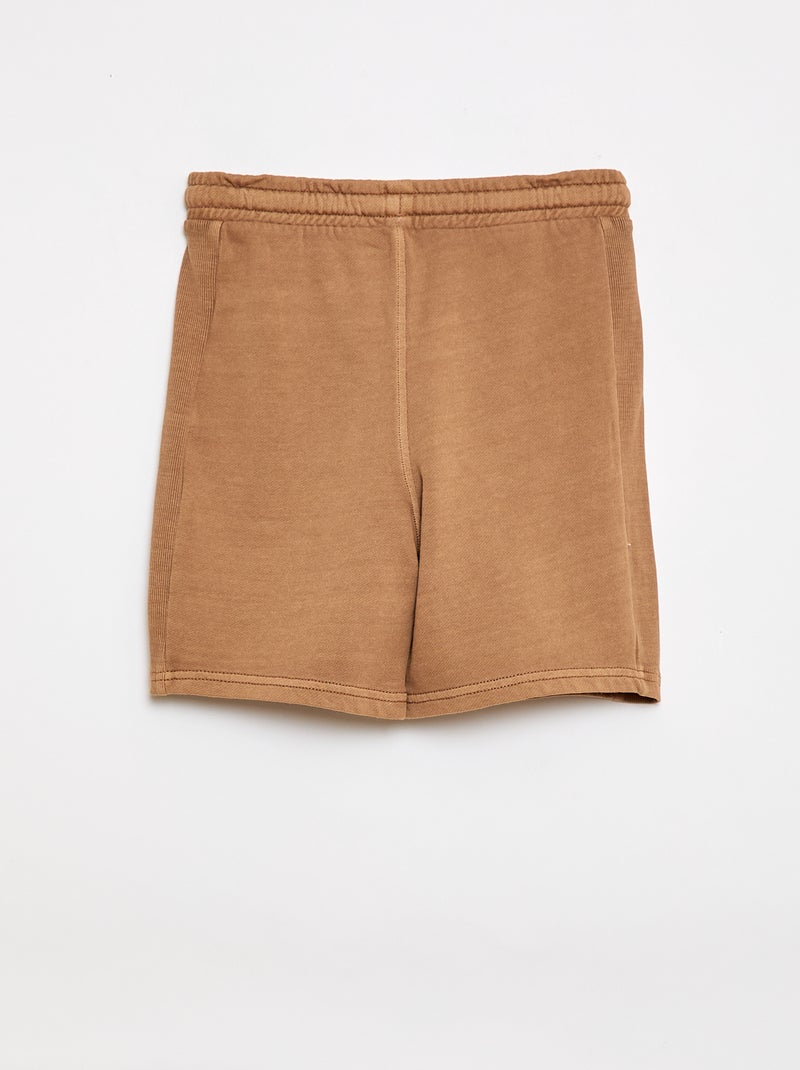 Short van lichte sweatstof Biege - Kiabi