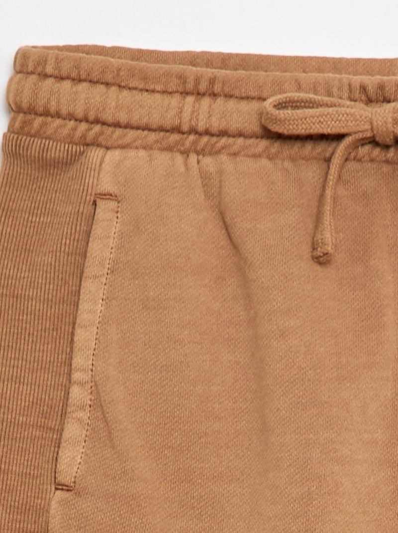 Short van lichte sweatstof Biege - Kiabi