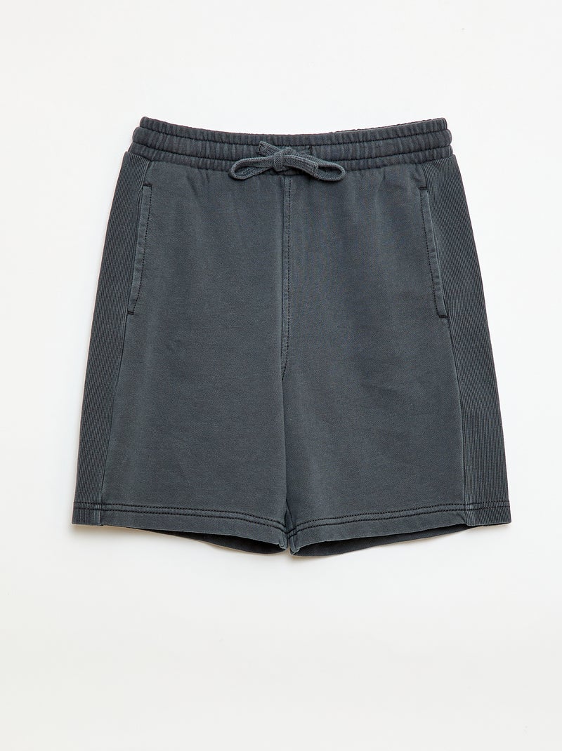 Short van lichte sweatstof Zwart - Kiabi