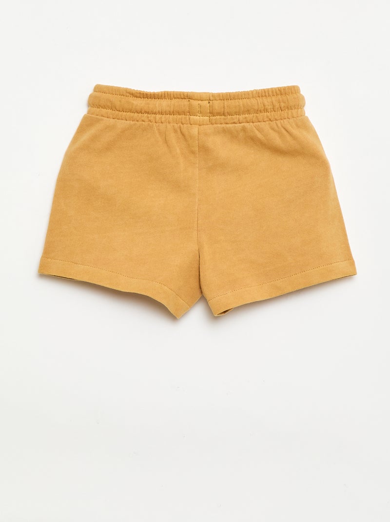 Short van ongeborsteld molton Biege - Kiabi