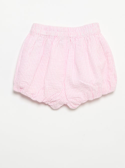 Short van seersucker met strepen - Kiabi Short van seersucker met strepen - Kiabi