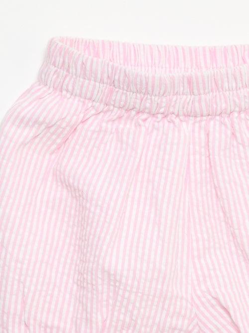 Short van seersucker met strepen - Kiabi Short van seersucker met strepen - Kiabi