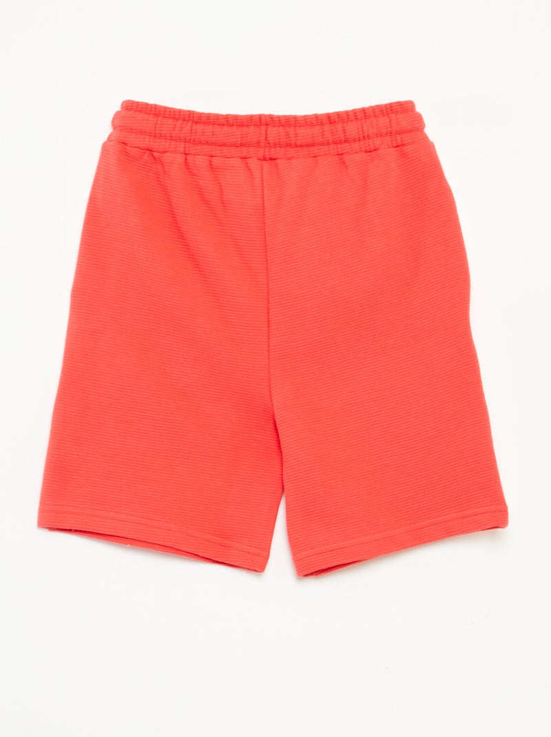 Short van tricot met 2 zakken rood - Kiabi