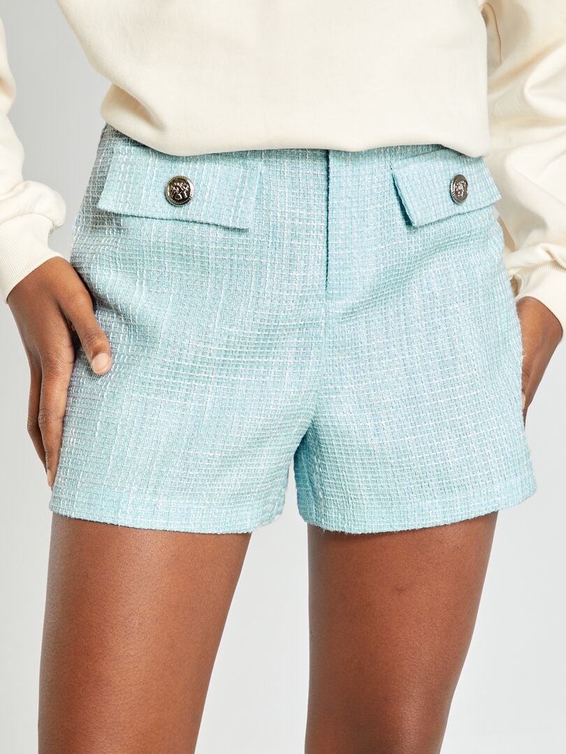 Short van tweed met hoge taille