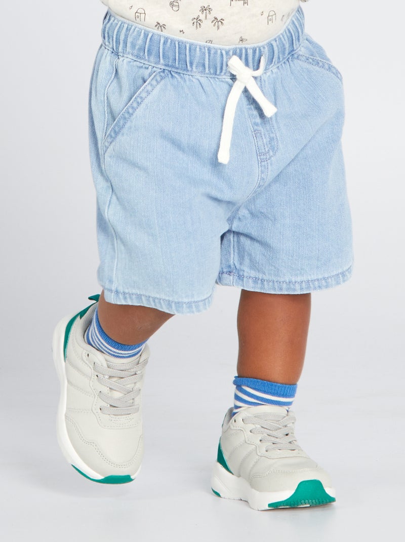 Shortje in denimstijl BLAUW - Kiabi