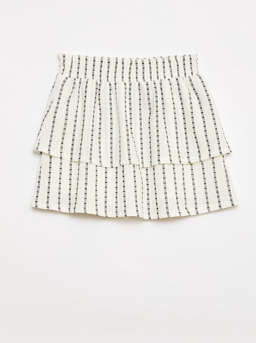 Shortrok met fijne verticale strepen - Kiabi