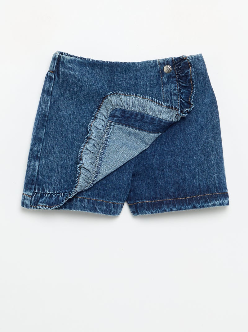 Shortrok van denim Blauw - Kiabi