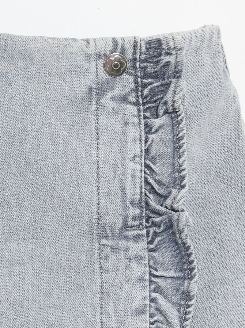 Shortrok van denim Grijs - Kiabi