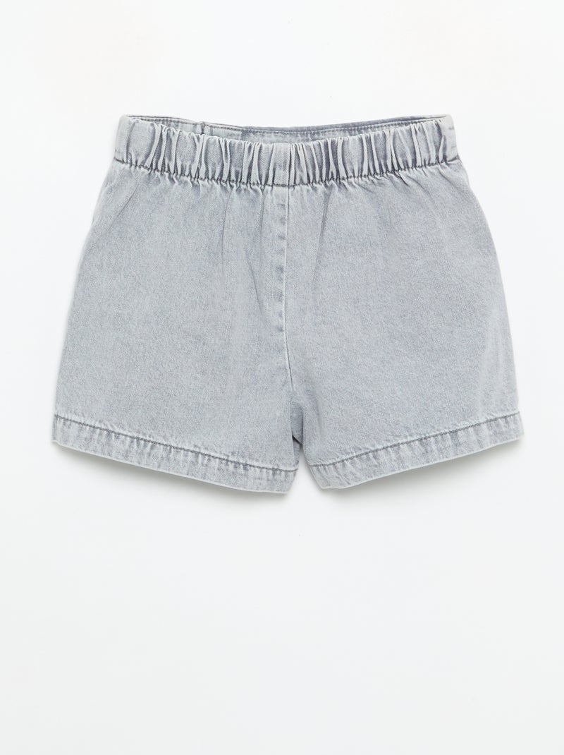 Shortrok van denim Grijs - Kiabi