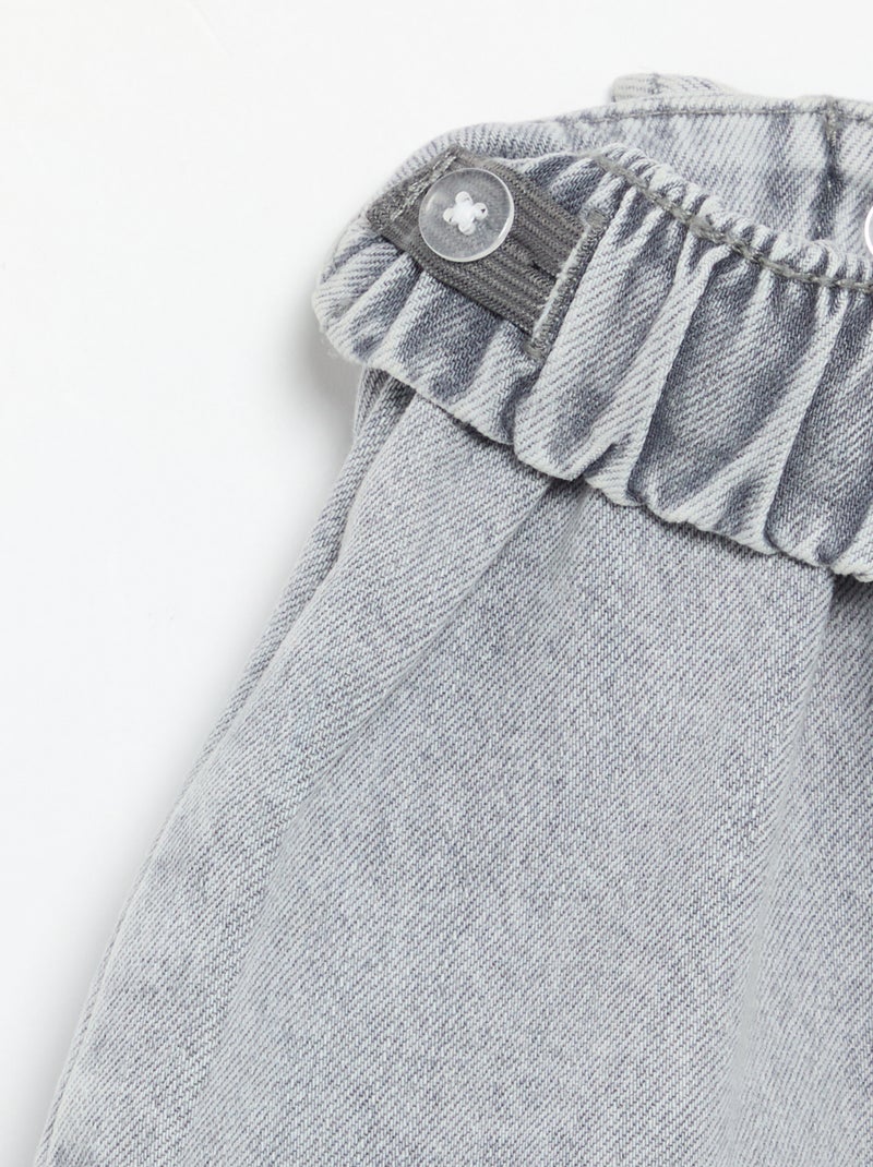 Shortrok van denim Grijs - Kiabi