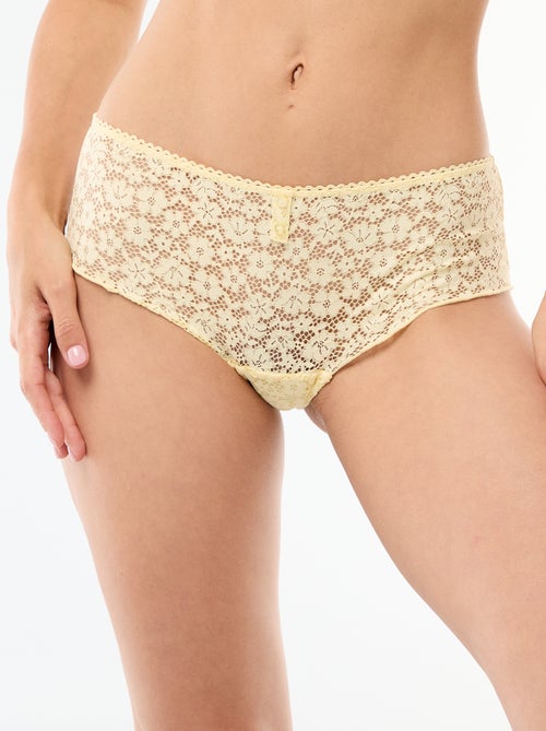Shorty van transparant bloemenkant - Kiabi