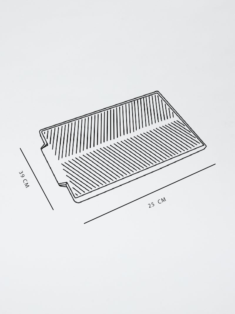 Siliconen afdruipmat zwart - Kiabi