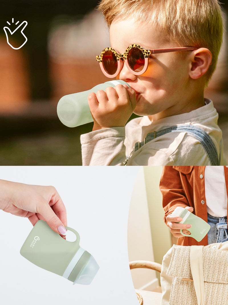 Siliconen drinkfles 150 ml 'Babymoov' Groen - Kiabi