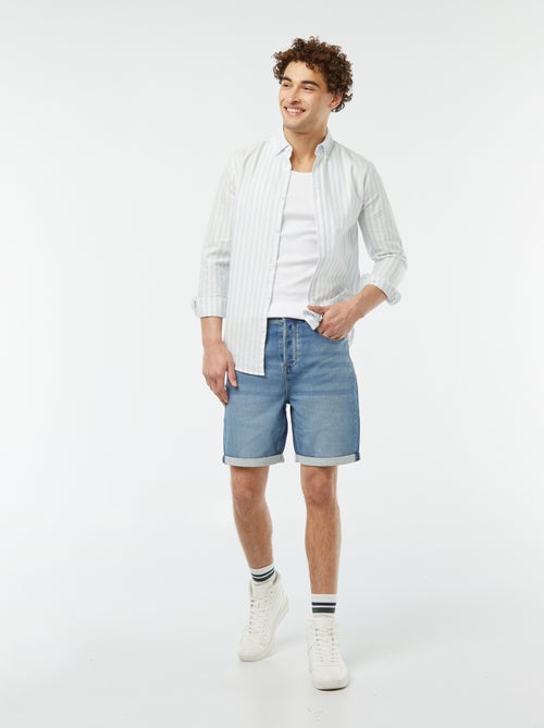 Sim-fit jeansbermuda - Kiabi