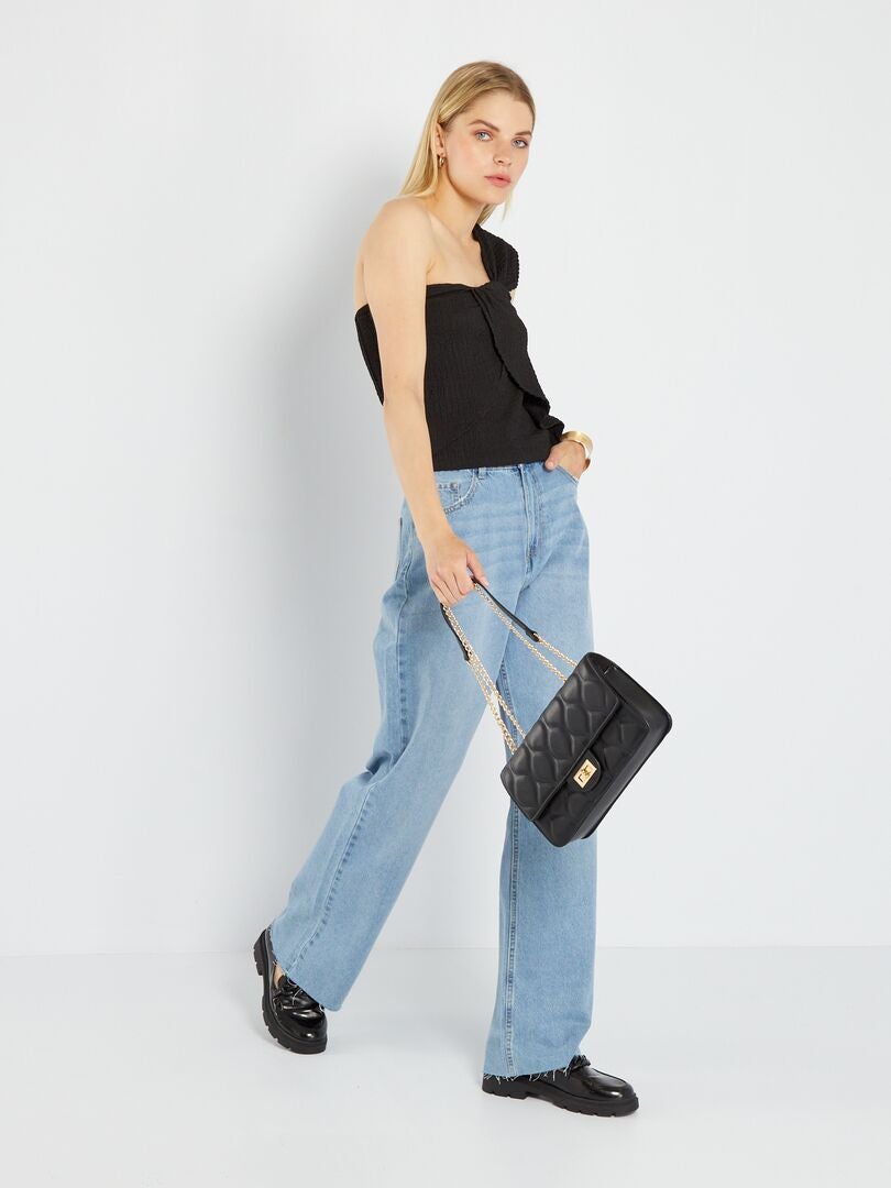 Singlet met blote schouder ZWART - Kiabi