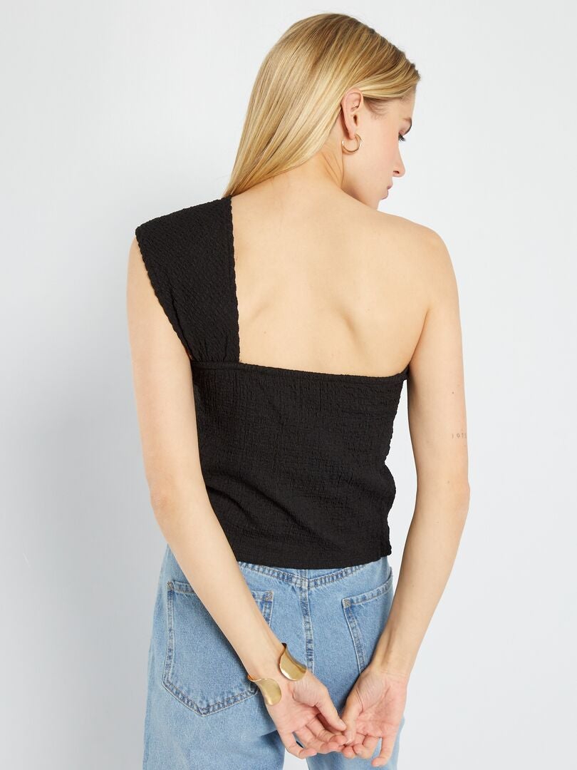 Singlet met blote schouder ZWART - Kiabi