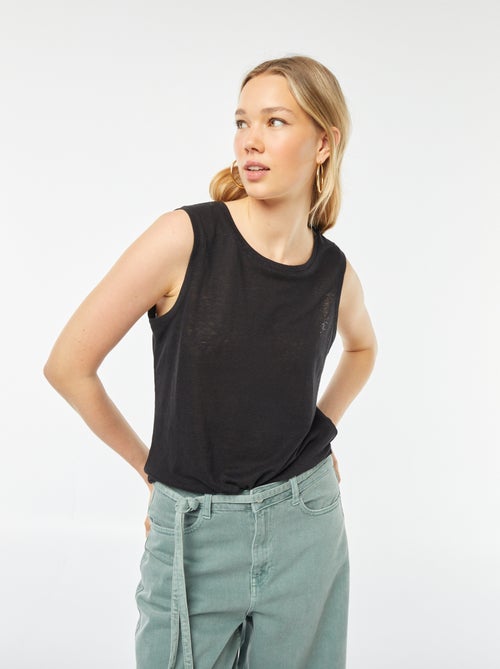 Singlet met brede schouderbandjes - Kiabi