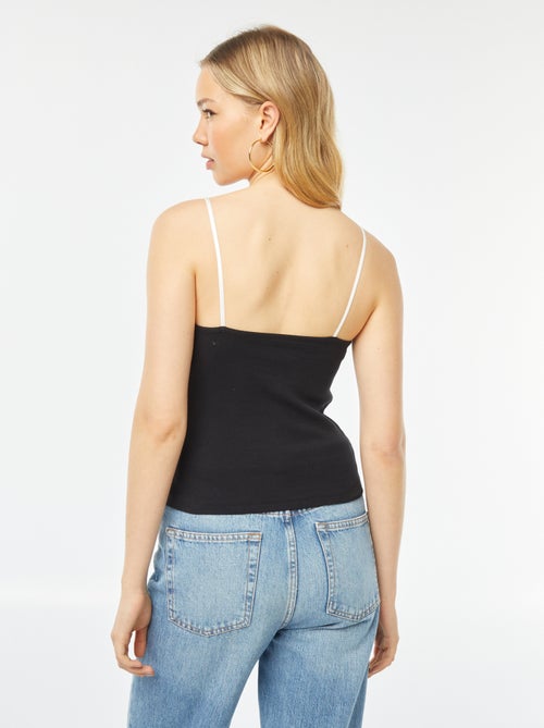 Singlet met elastische schouderbandjes - Kiabi