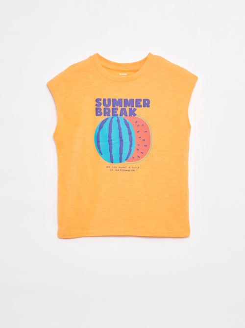 Singlet met print aan de voorzijde - Kiabi